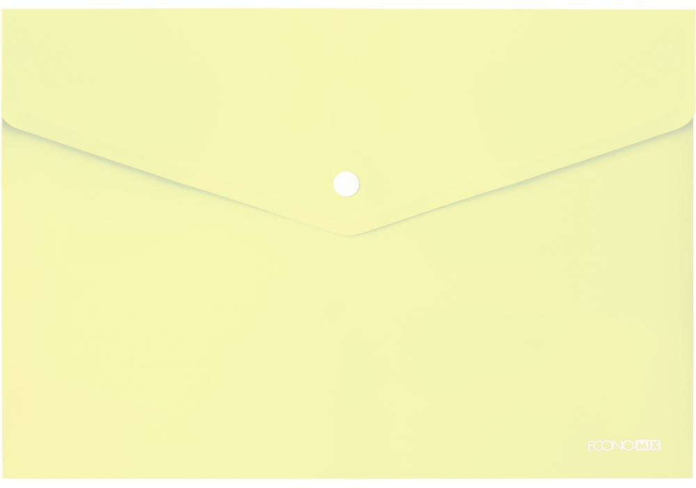 Папка на кнопці ECONOMIX А4, жовта пастель (E31301-85)